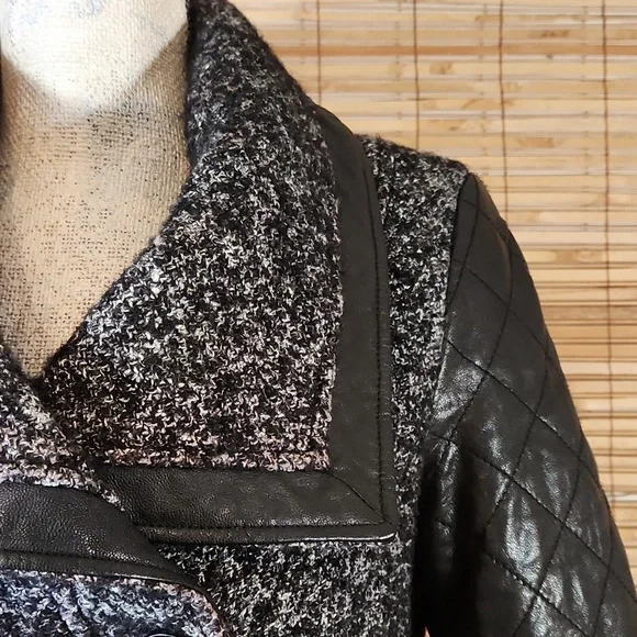 Tweed & Leather Motorcycle Jacket - Picture 3 of 10